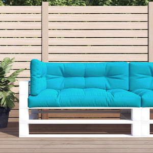 vidaXL Coussins de palette 3 pcs Turquoise Tissu