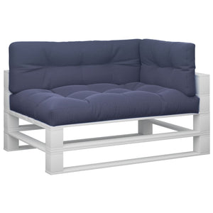 vidaXL Coussins de palette 3 pcs Bleu marine Tissu