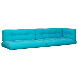 vidaXL Coussins de palette 5 pcs Turquoise Tissu