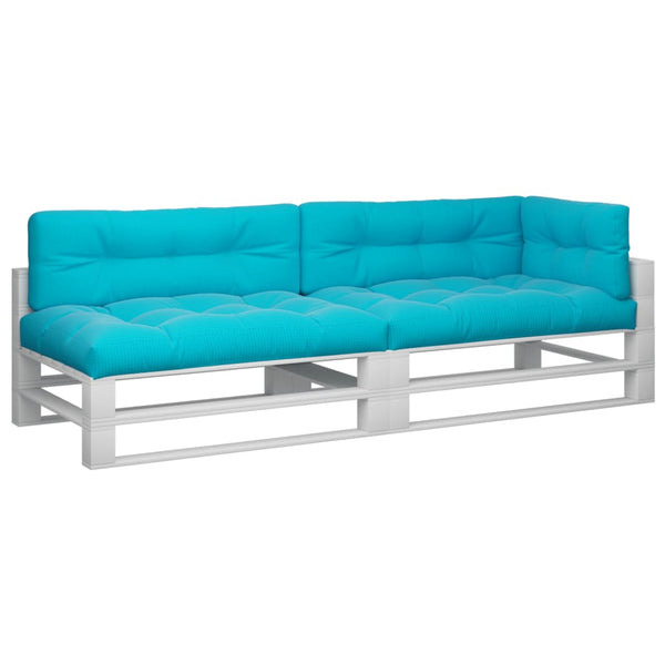 vidaXL Coussins de palette 5 pcs Turquoise Tissu