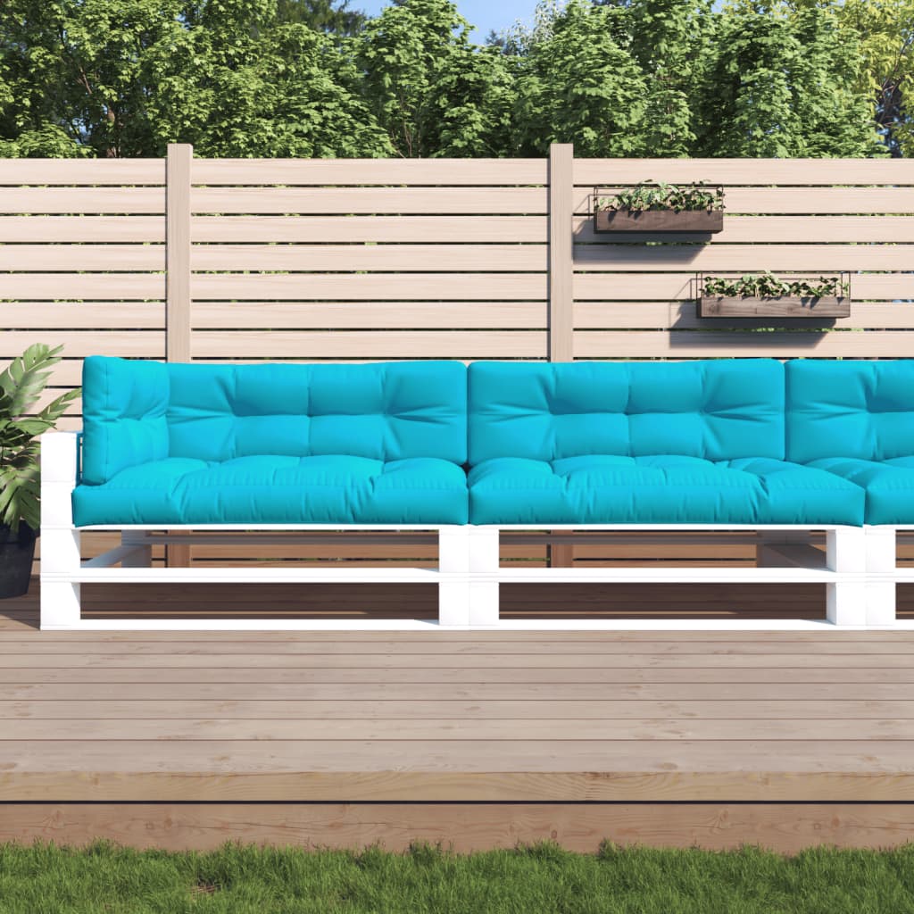 vidaXL Coussins de palette 5 pcs Turquoise Tissu