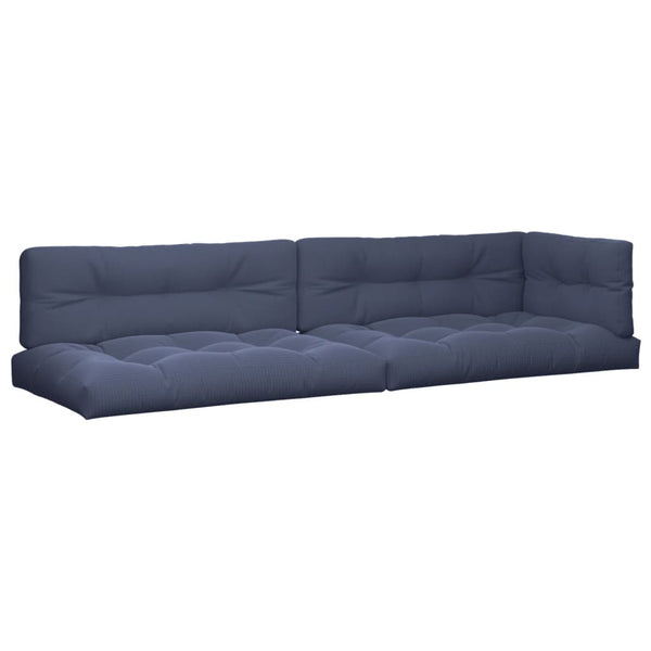 vidaXL Coussins de palette 5 pcs Bleu marine Tissu