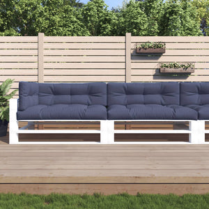 vidaXL Coussins de palette 5 pcs Bleu marine Tissu
