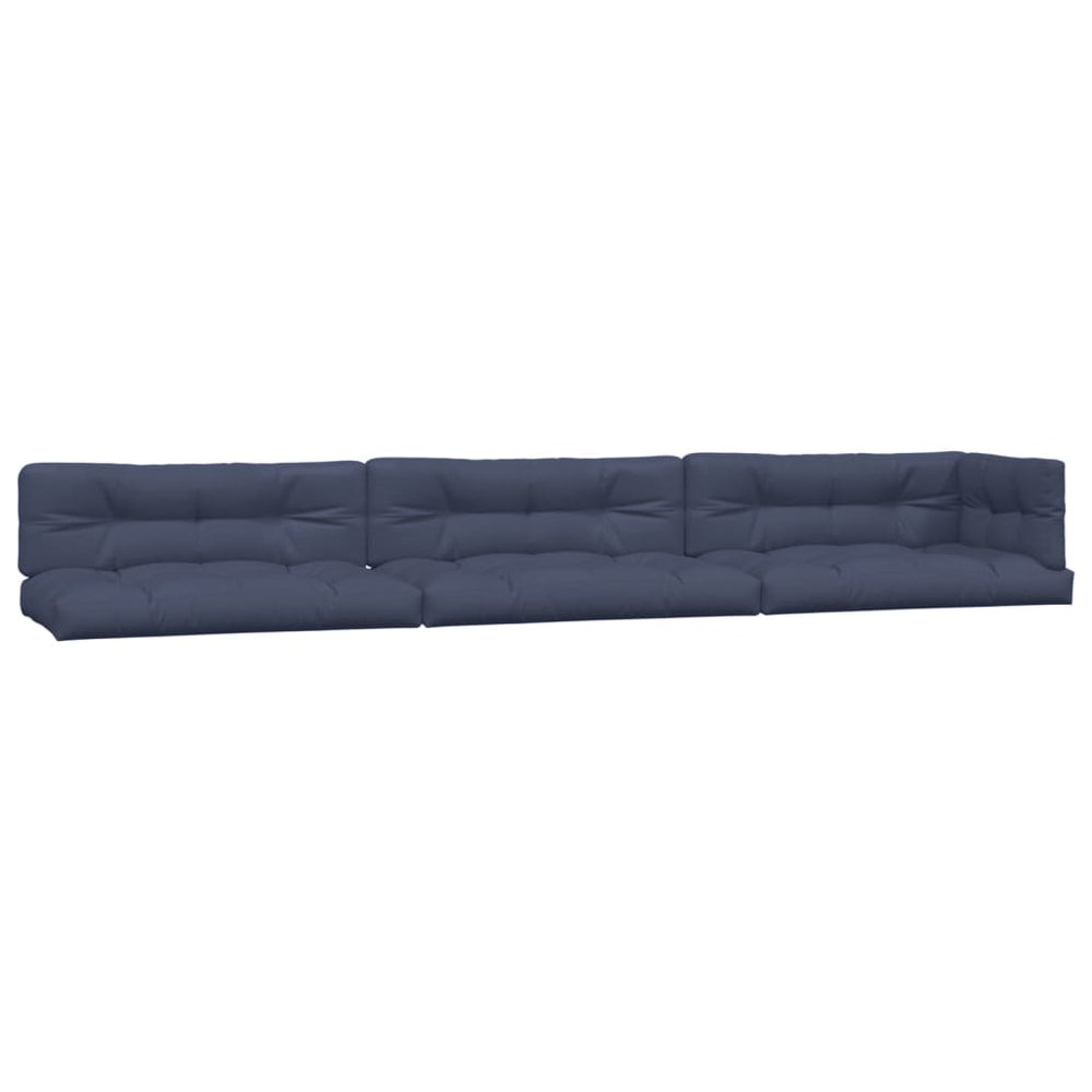 Marineblaue Palettenkissen, 7-teiliges Set