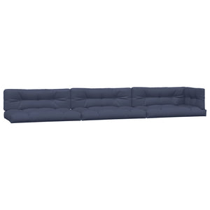 vidaXL Coussins de palette 7 pcs Bleu marine Tissu