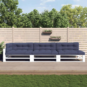 vidaXL Coussins de palette 7 pcs Bleu marine Tissu