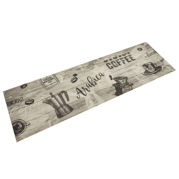 Waschbarer Küchenteppich Kaffee Grau 45x150 cm