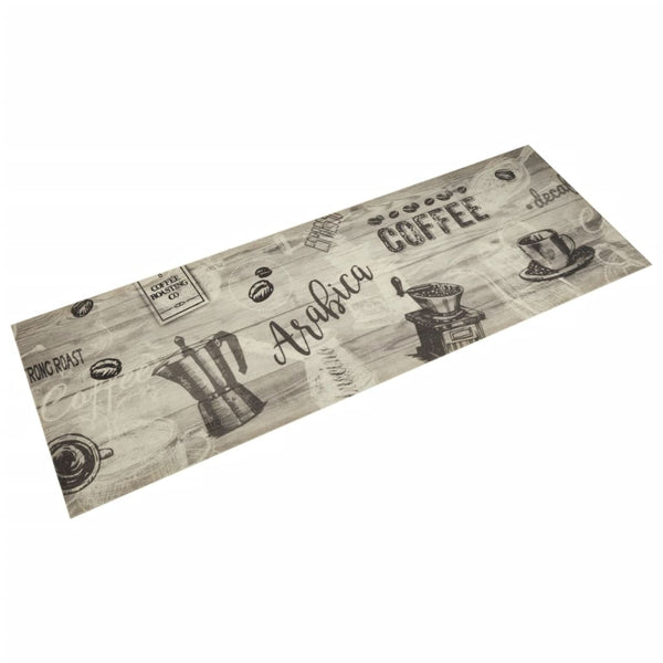 Waschbarer Küchenteppich Kaffee Grau 60x180 cm
