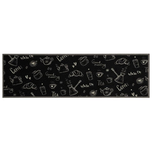 Waschbarer Küchenteppich Morning Schwarz 45x150 cm