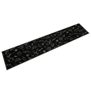 Waschbarer Küchenteppich Schwarz 60x300 cm