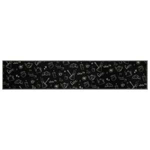 Waschbarer Küchenteppich Schwarz 60x300 cm