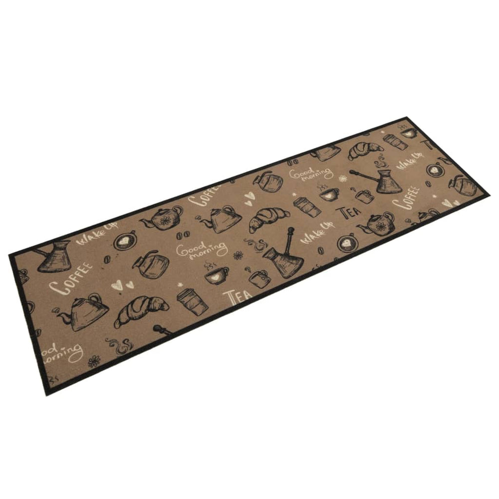 Waschbarer Küchenteppich Morgen Braun 45x150 cm