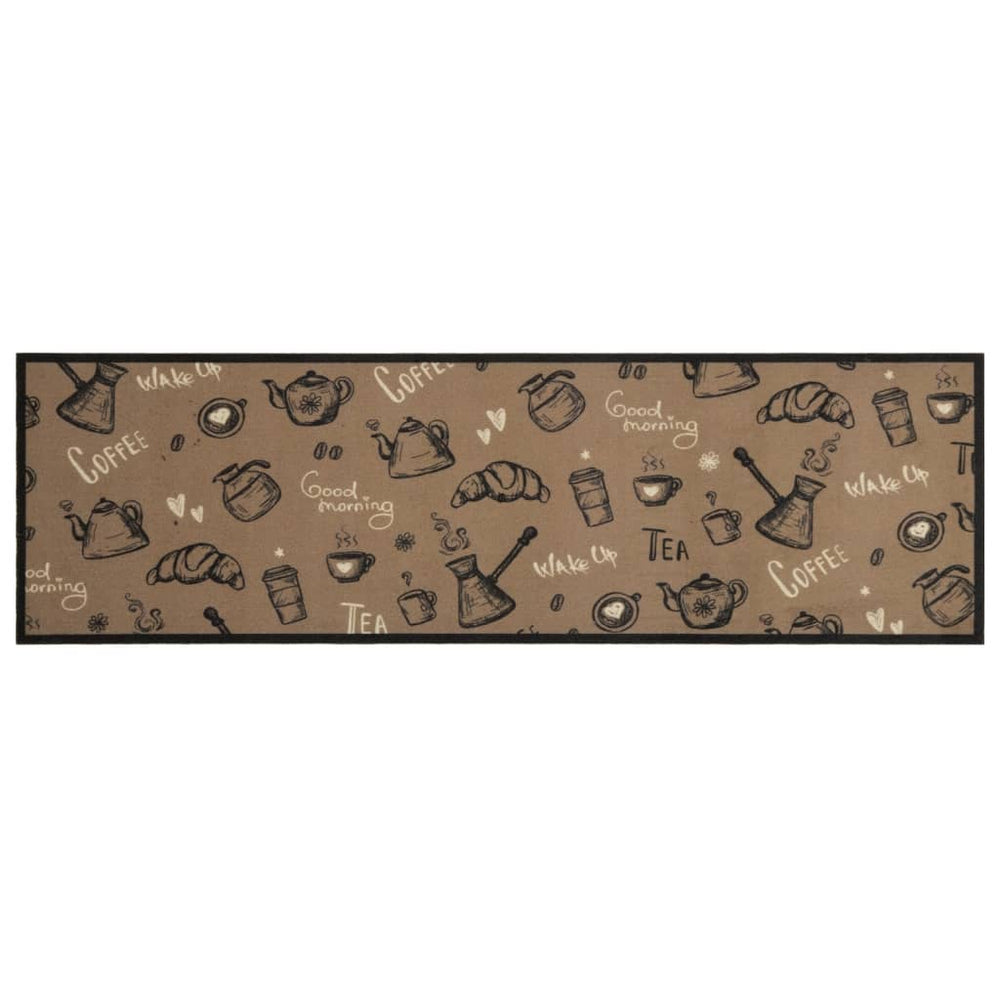 Waschbarer Küchenteppich Morgen Braun 45x150 cm