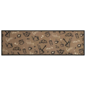 Waschbarer Küchenteppich Morgen Braun 45x150 cm