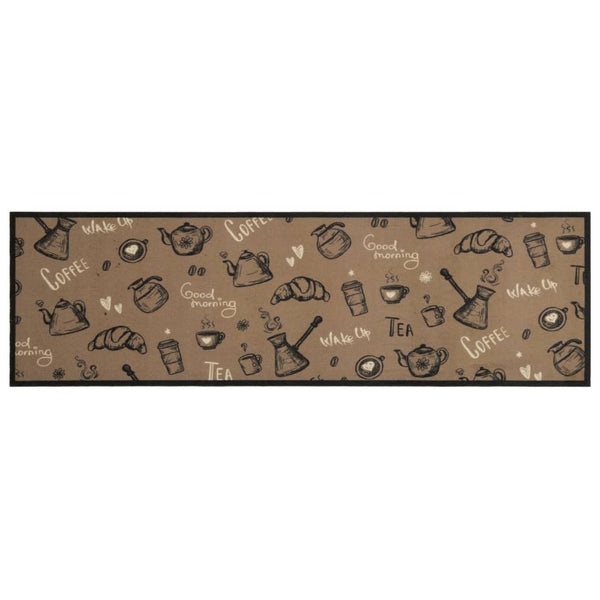 Waschbarer Küchenteppich Morgen Braun 45x150 cm