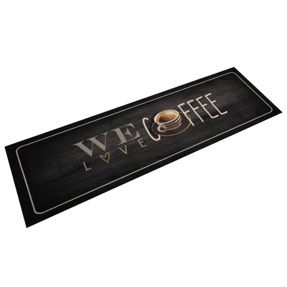 Waschbarer Küchenteppich Kaffee Samt 45x150 cm