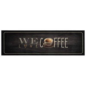 Waschbarer Küchenteppich Kaffee Samt 45x150 cm