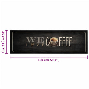 Waschbarer Küchenteppich Kaffee Samt 45x150 cm