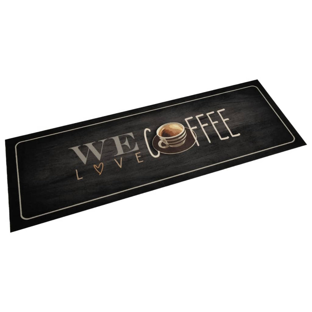 Waschbarer Küchenteppich Kaffee Samt 60x180 cm
