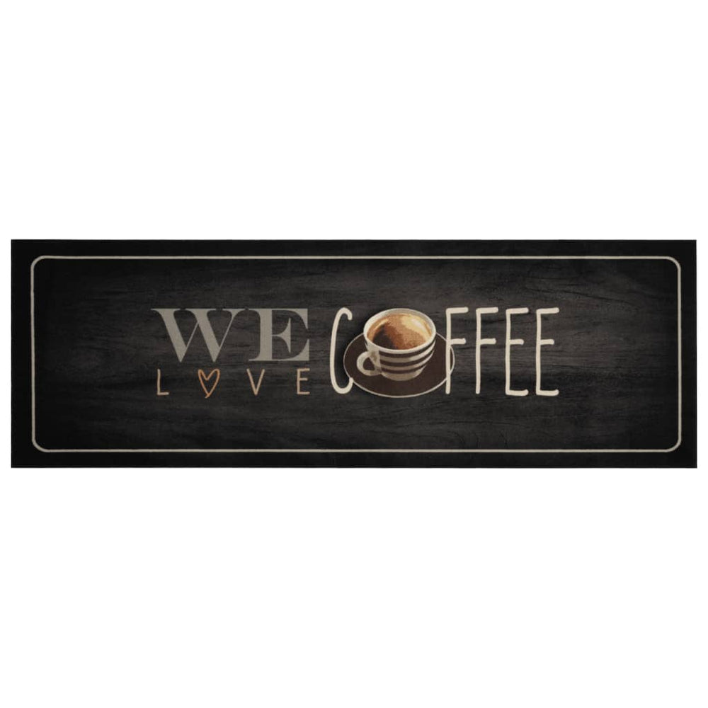 Waschbarer Küchenteppich Kaffee Samt 60x180 cm