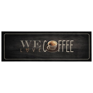Waschbarer Küchenteppich Kaffee Samt 60x180 cm