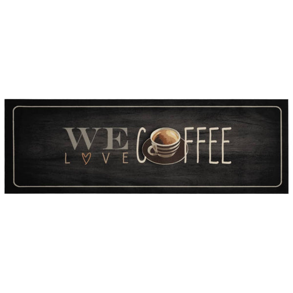 Waschbarer Küchenteppich Kaffee Samt 60x180 cm