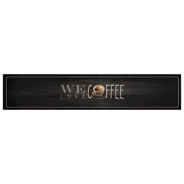 vidaXL Tapis de Cuisine Lavable Café 60x300 cm Velours