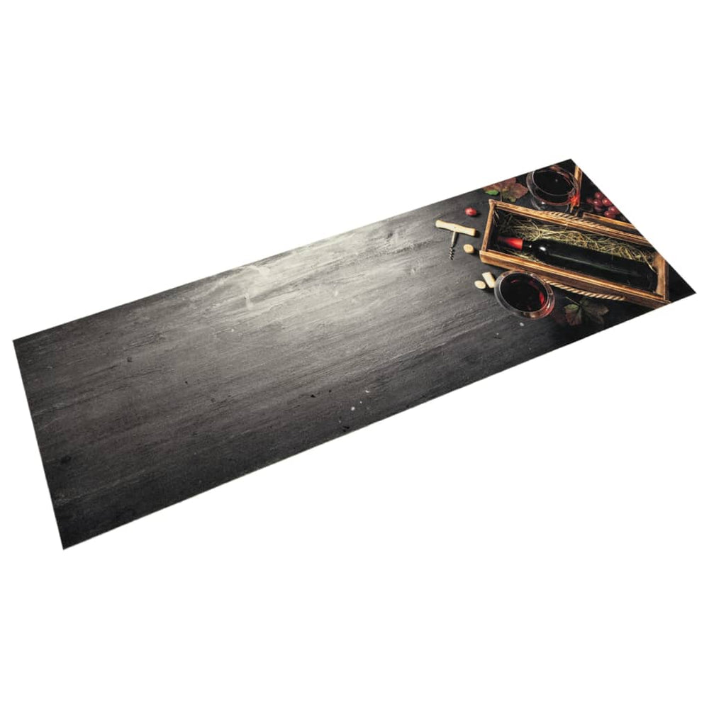 Waschbarer Küchenteppich Weinflasche 45x150 cm