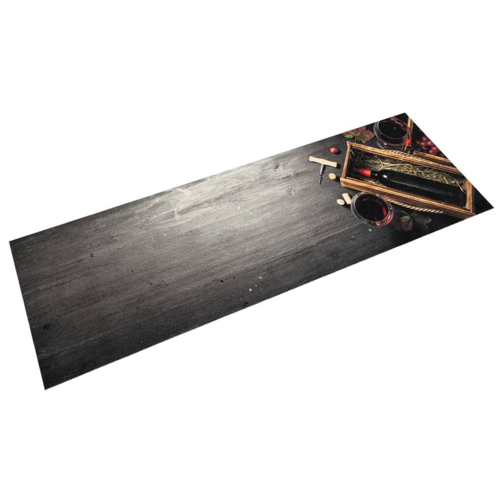 Waschbarer Küchenteppich Weinflasche 45x150 cm