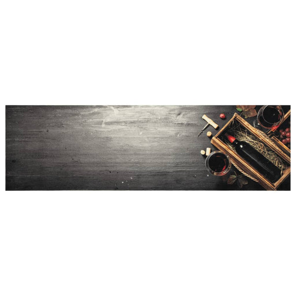 Waschbarer Küchenteppich Weinflasche 45x150 cm