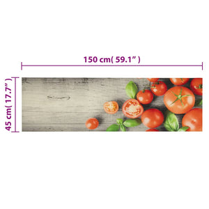 Waschbarer Küchenteppich Tomaten Samt 45x150 cm
