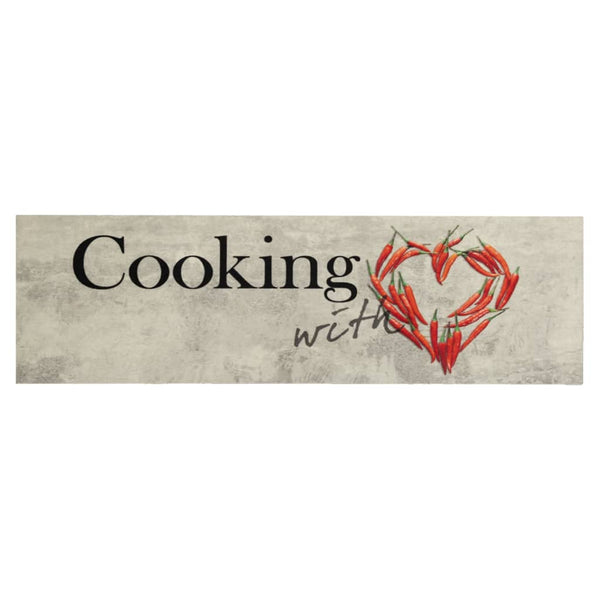 Waschbarer Küchenteppich Paprika Samt 45x150 cm
