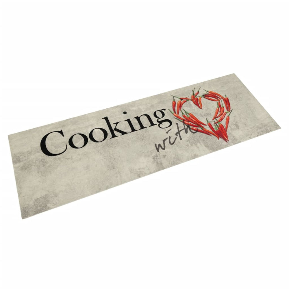 Waschbarer Küchenteppich Paprika Samt 60x180 cm