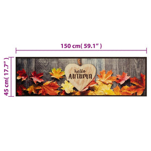 Waschbarer Küchenteppich Herbst Samt 45x150 cm