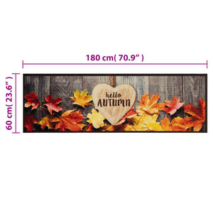 Waschbarer Küchenteppich Herbst Samt 60x180 cm