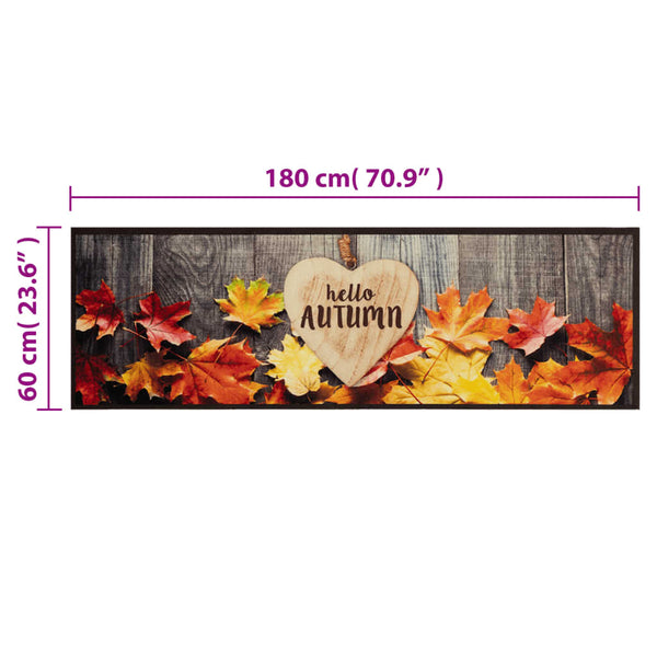 Waschbarer Küchenteppich Herbst Samt 60x180 cm