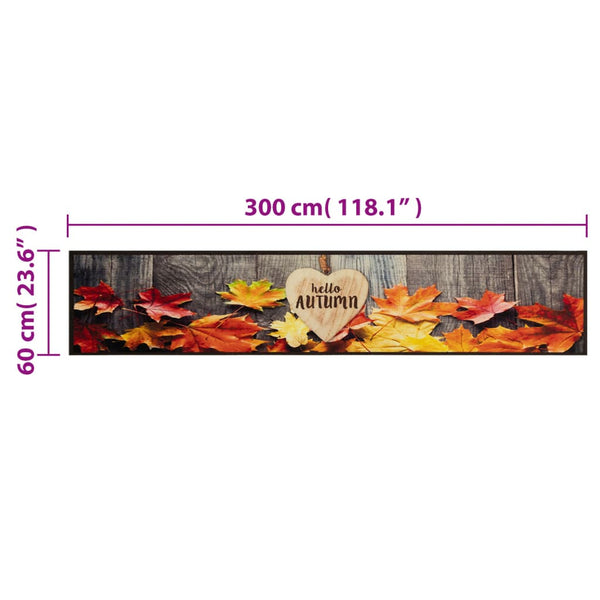 Waschbarer Küchenteppich Herbst Samt 60x300 cm