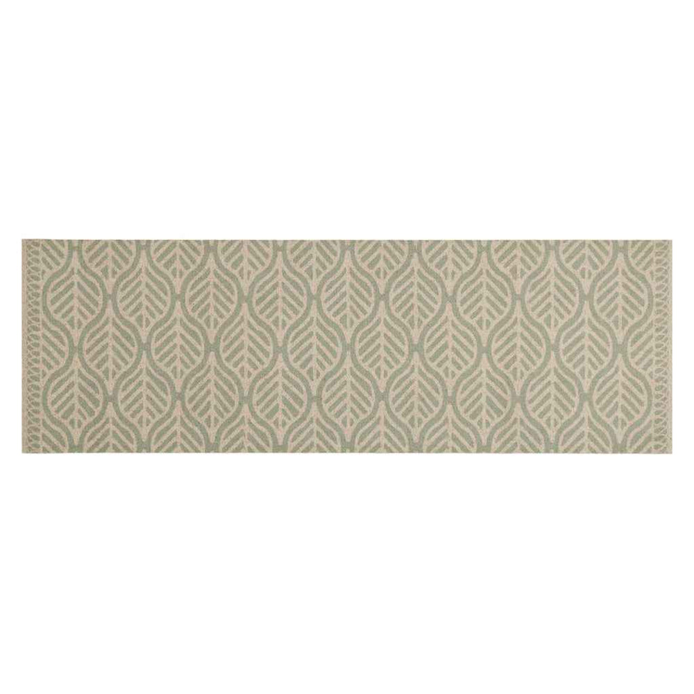 Waschbarer Küchenteppich Blätter Samt 60x180 cm