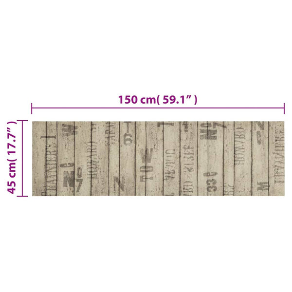 Waschbarer Küchenteppich Zaun Samt 45x150 cm