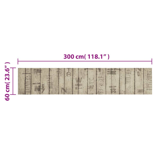 Waschbarer Küchenteppich Zaun Samt 60x300 cm