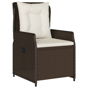 Verstellbare Gartensessel, 2er Set Braun Rattan