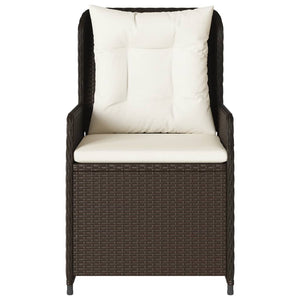 Verstellbare Gartensessel, 2er Set Braun Rattan