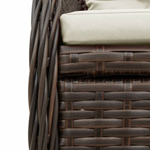 Verstellbare Gartensessel, 2er Set Braun Rattan