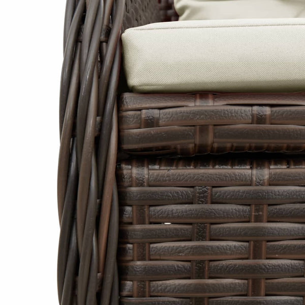 Verstellbare Gartensessel, 2er Set Braun Rattan