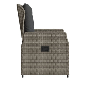 Verstellbare Gartenstühle, 2er Set, Grau