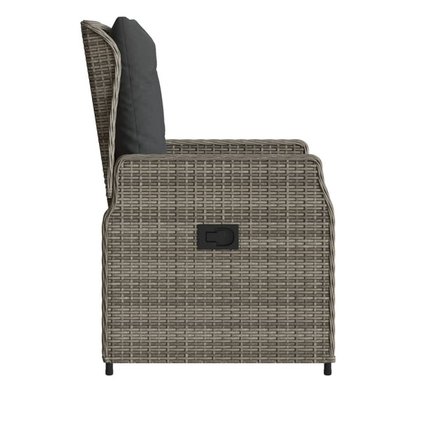 Verstellbare Gartenstühle, 2er Set, Grau