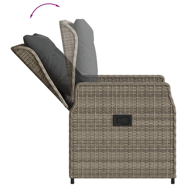 Verstellbare Gartenstühle, 2er Set, Grau