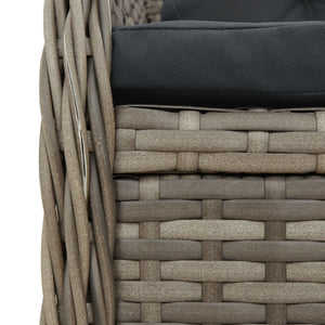 Verstellbare Gartenstühle, 2er Set, Grau