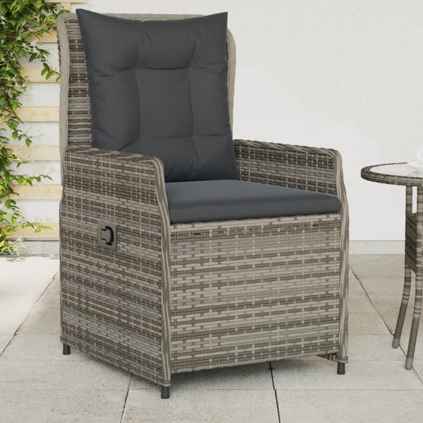 Verstellbare Gartenstühle, 2er Set, Grau