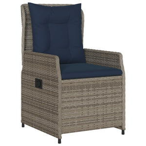 Gartenstühle Liegestühle Poly Rattan Grau 2er Set